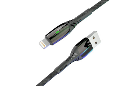 Konfulon S92 Ledli Lightning Kablo iphone Uyumlu 1M 3A - Siyah
