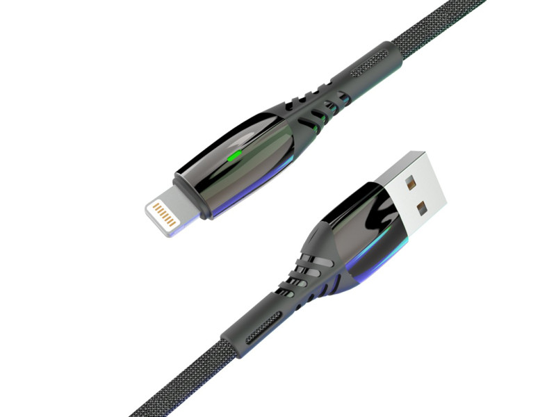 Konfulon S92 Ledli Lightning Kablo iphone Uyumlu 1M 3A - Siyah
