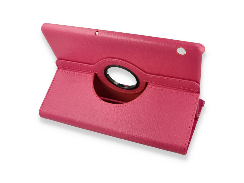 Newface Huawei MediaPad T5 10 Kılıf 360 Tablet Deri Kılıf - Pembe