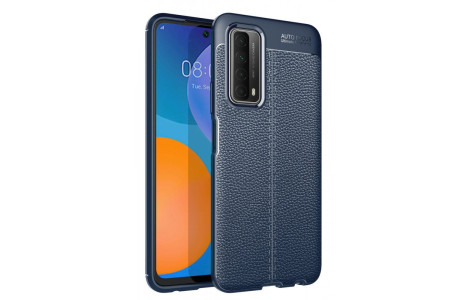 Newface Huawei P Smart 2021 Kılıf Focus Derili Silikon - Lacivert