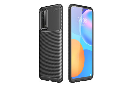 Newface Huawei P Smart 2021 Kılıf Focus Karbon Silikon - Siyah