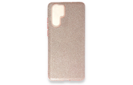 Newface Huawei P30 Pro Kılıf Simli Katmanlı Silikon - Rose