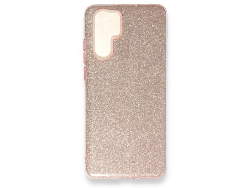 Newface Huawei P30 Pro Kılıf Simli Katmanlı Silikon - Rose