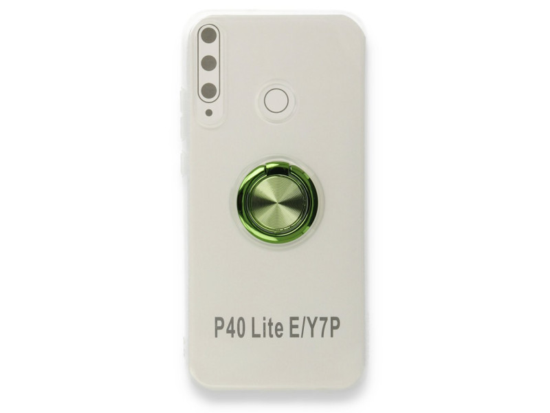 Newface Huawei P40 Lite E Kılıf Gros Yüzüklü Silikon - Yeşil