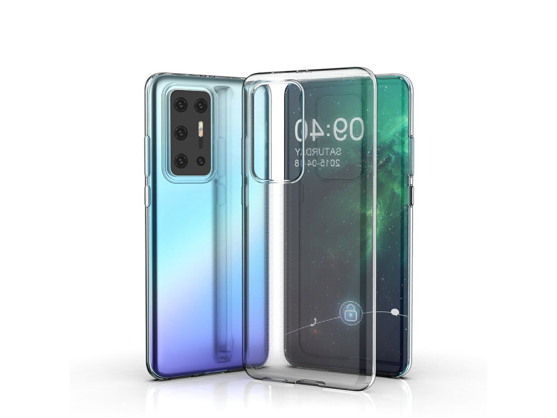 Newface Huawei P40 Pro Kılıf Lüx Şeffaf Silikon - Şeffaf