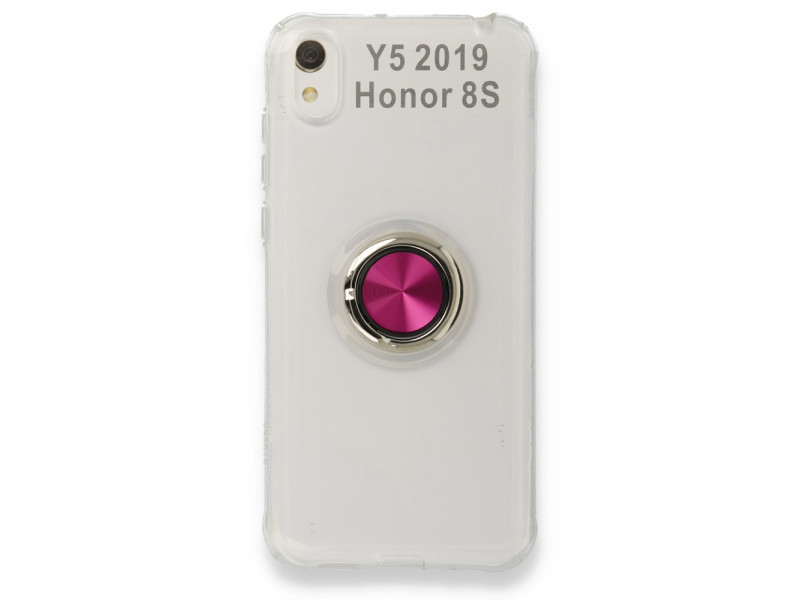Newface Huawei Y5 2019 Kılıf Gros Yüzüklü Silikon - Pembe
