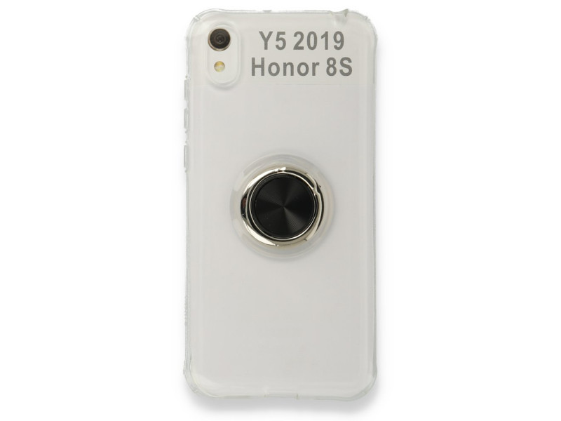 Newface Huawei Y5 2019 Kılıf Gros Yüzüklü Silikon - Siyah