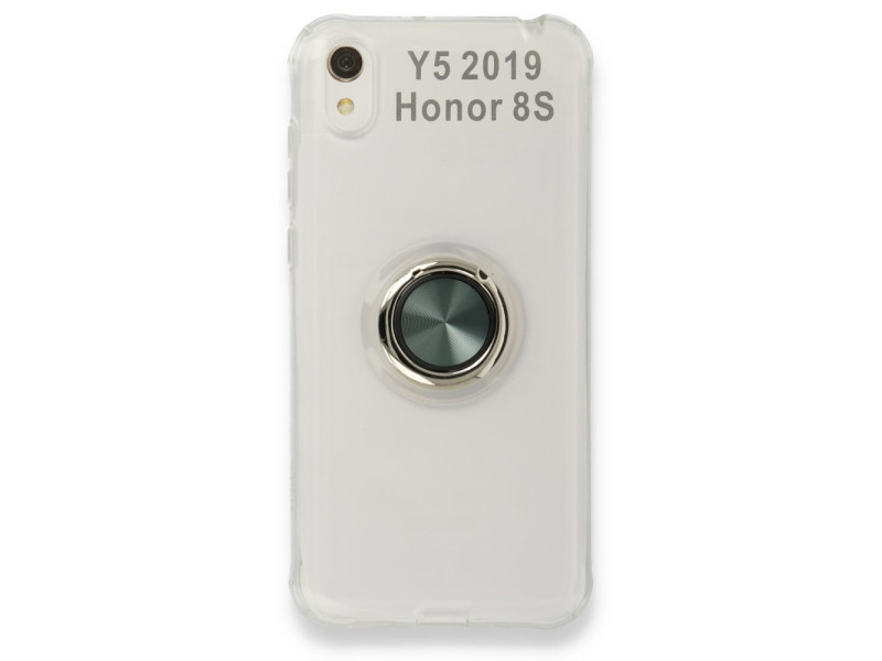 Newface Huawei Y5 2019 Kılıf Gros Yüzüklü Silikon - Yeşil