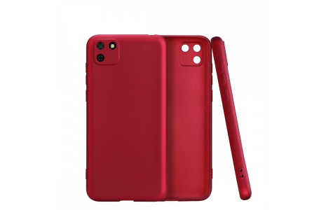 Newface Huawei Y5P Kılıf First Silikon - Bordo