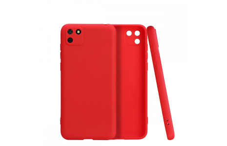 Newface Huawei Y5P Kılıf First Silikon - Kırmızı