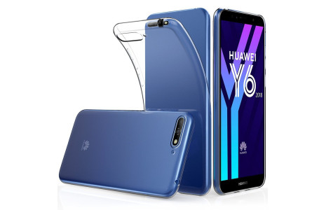 Newface Huawei Y6 2018 Kılıf Lüx Şeffaf Silikon - Şeffaf