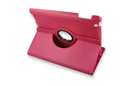 Newface iPad 2 9.7 Kılıf 360 Tablet Deri Kılıf - Pembe