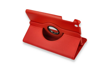 Newface iPad Mini 2 Kılıf 360 Tablet Deri Kılıf - Kırmızı