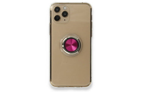 Newface iPhone 11 Pro Kılıf Gros Yüzüklü Silikon - Pembe