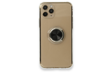 Newface iPhone 11 Pro Kılıf Gros Yüzüklü Silikon - Siyah