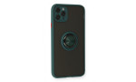 Newface iPhone 11 Pro Kılıf Montreal Yüzüklü Silikon Kapak - Yeşil