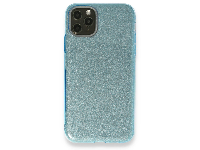 Newface iPhone 11 Pro Kılıf Simli Katmanlı Silikon - Turkuaz