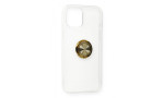 Newface iPhone 12 Kılıf Gros Yüzüklü Silikon - Gold