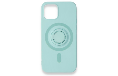 Newface iPhone 12 Kılıf Viktor Yüzüklü Silikon - Turkuaz