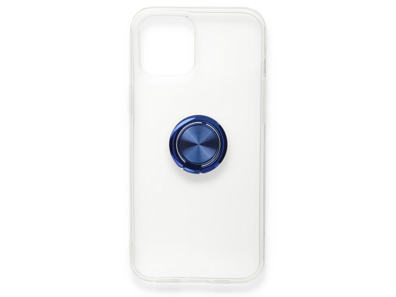 Newface iPhone 12 Mini Kılıf Gros Yüzüklü Silikon - Mavi