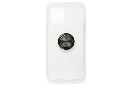 Newface iPhone 12 Mini Kılıf Gros Yüzüklü Silikon - Siyah