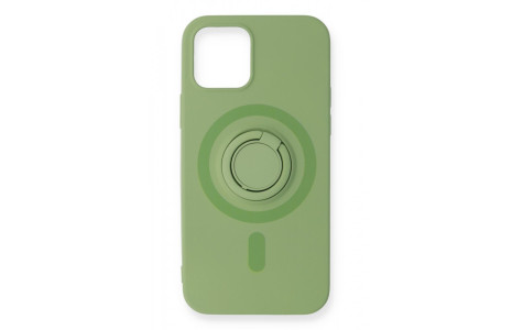 Newface iPhone 12 Mini Kılıf Viktor Yüzüklü Silikon - Yeşil