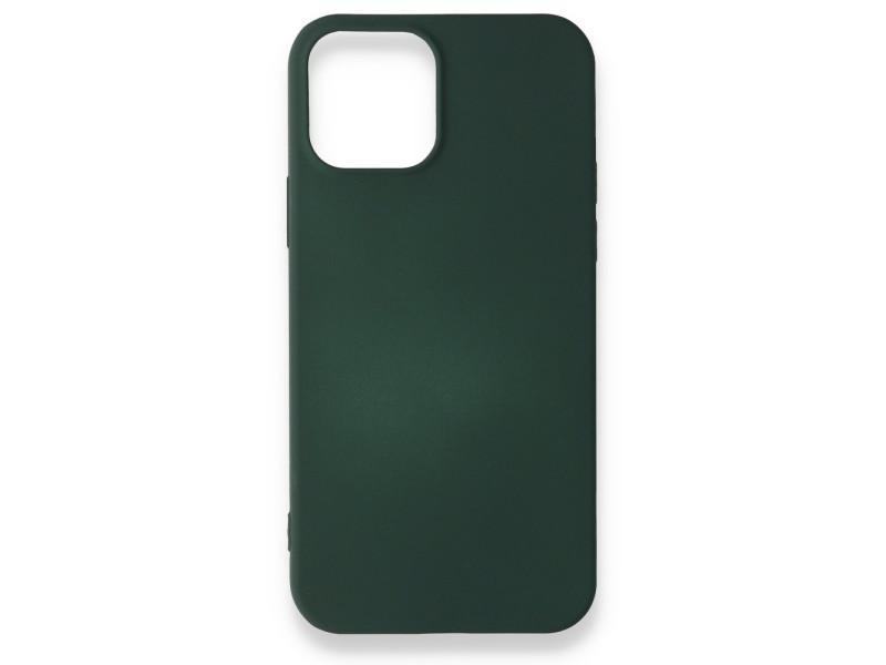 Newface iPhone 12 Mini Kılıf First Silikon - Koyu Yeşil