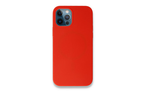 Newface iPhone 12 Pro Kılıf Magneticsafe Lansman Silikon Kapak - Kırmızı