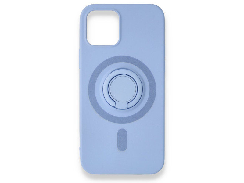 Newface iPhone 12 Kılıf Viktor Yüzüklü Silikon - Lila