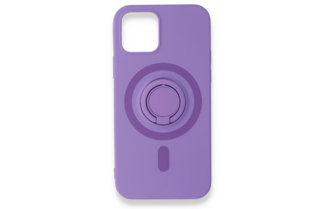 Newface iPhone 12 Kılıf Viktor Yüzüklü Silikon - Mor