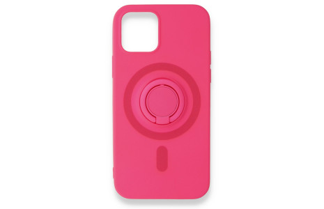 Newface iPhone 12 Kılıf Viktor Yüzüklü Silikon - Pembe