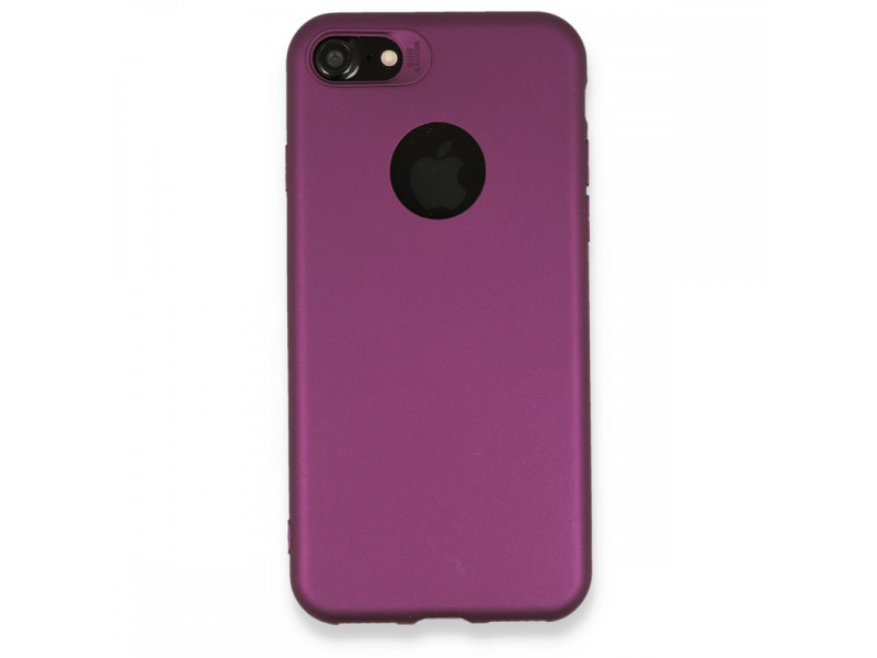 Newface iPhone 7 Kılıf First Silikon - Mürdüm