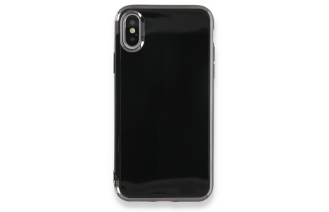 Newface iPhone X Kılıf İkon Silikon - Siyah