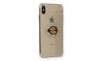 Newface iPhone X Kılıf Gros Yüzüklü Silikon - Gold