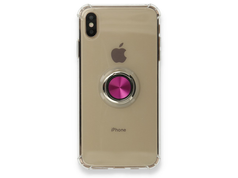 Newface iPhone X Kılıf Gros Yüzüklü Silikon - Pembe