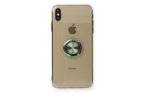 Newface iPhone X Kılıf Gros Yüzüklü Silikon - Yeşil