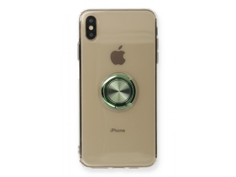 Newface iPhone X Kılıf Gros Yüzüklü Silikon - Yeşil