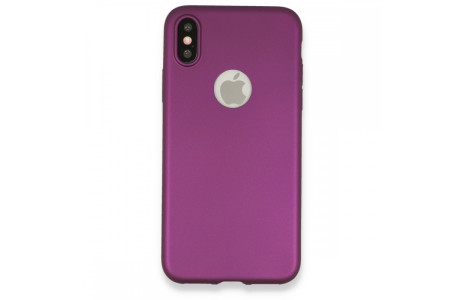 Newface iPhone X Kılıf First Silikon - Mürdüm