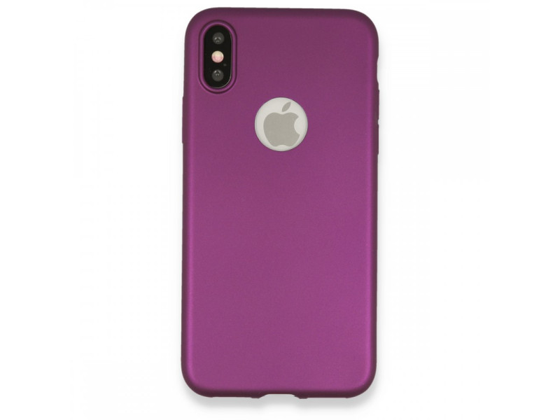Newface iPhone X Kılıf First Silikon - Mürdüm
