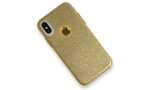 Newface iPhone X Kılıf Simli Katmanlı Silikon - Gold