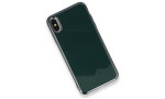 Newface iPhone XS Max Kılıf İkon Silikon - Koyu Yeşil