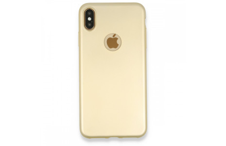 Newface iPhone XS Max Kılıf First Silikon - Gold