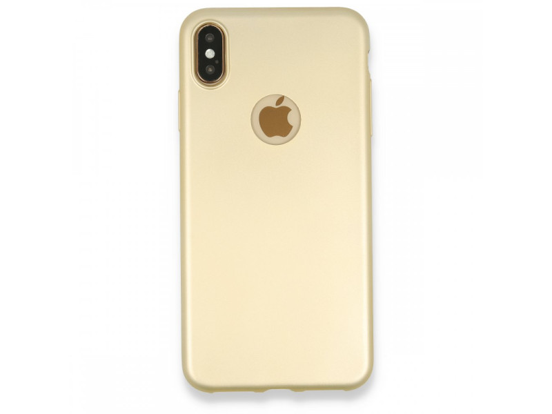 Newface iPhone XS Max Kılıf First Silikon - Gold