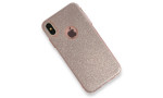 Newface iPhone XS Max Kılıf Simli Katmanlı Silikon - Rose