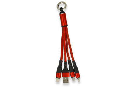 Newface JKX37 3in1 USB Kablo - Kırmızı