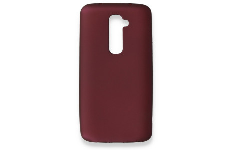 Newface LG G2 Kılıf First Silikon - Mürdüm