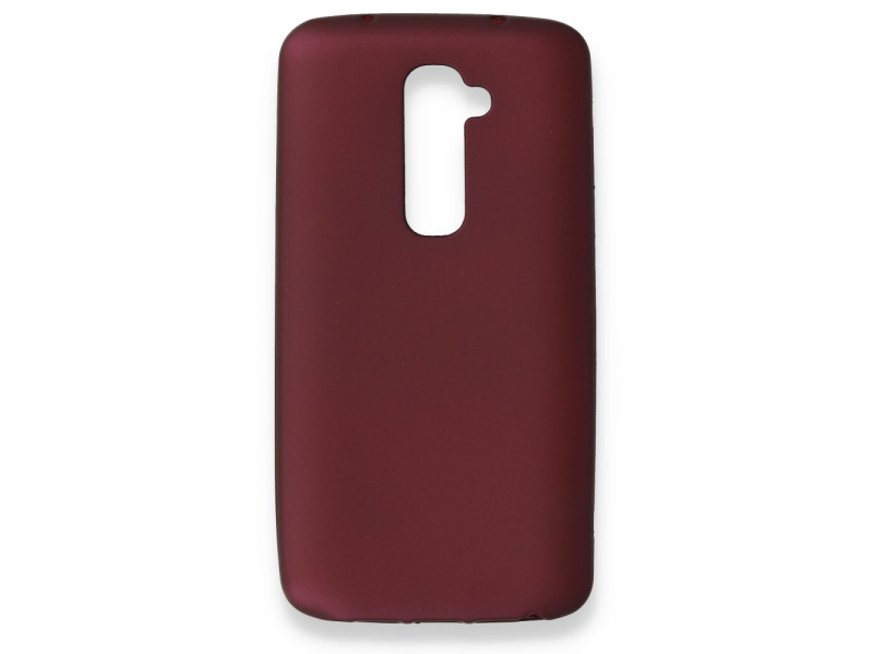 Newface LG G2 Kılıf First Silikon - Mürdüm