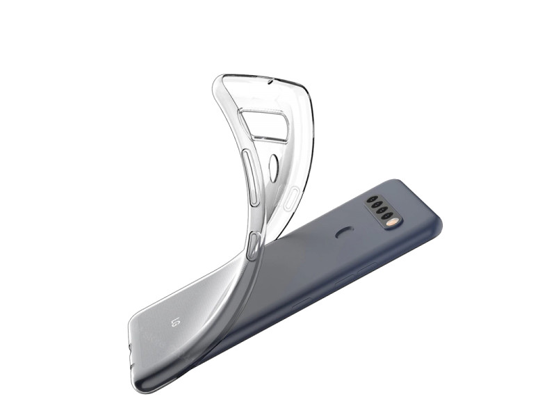 Newface LG K61 Kılıf Lüx Şeffaf Silikon - Şeffaf