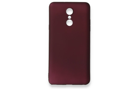 Newface LG Q Stylus Kılıf First Silikon - Mürdüm