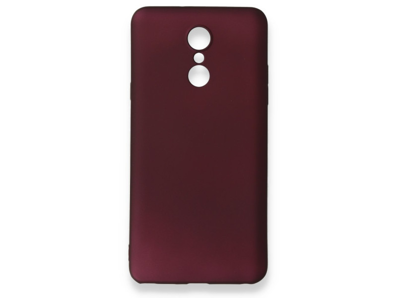 Newface LG Q Stylus Kılıf First Silikon - Mürdüm
